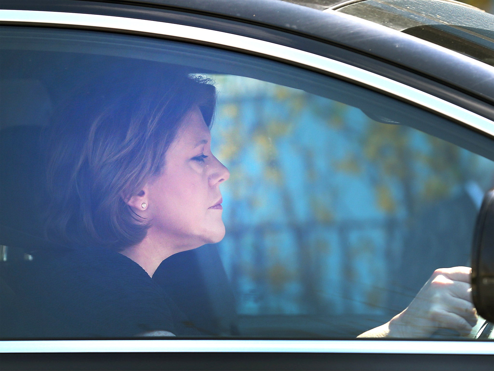 Former Culture Secretary Maria Miller drives away from Parliament