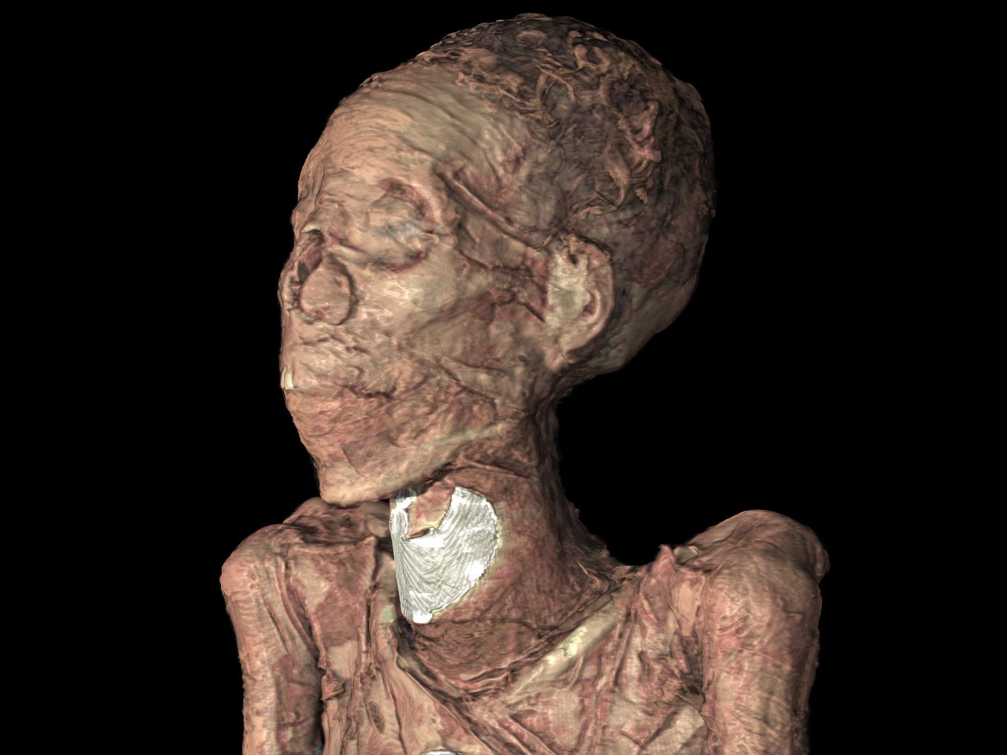 A 3D model of Egyptian chantress Tamut's face