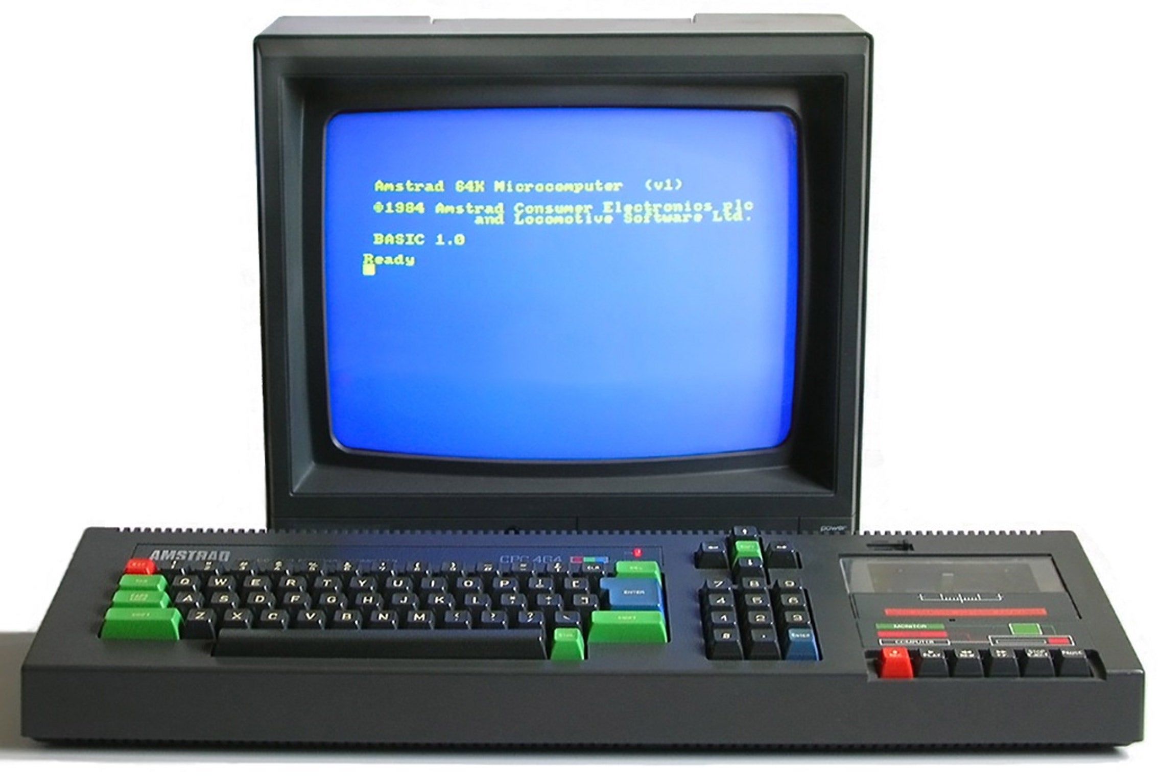 The CPC 464 had just two items - a keyboard and monitor