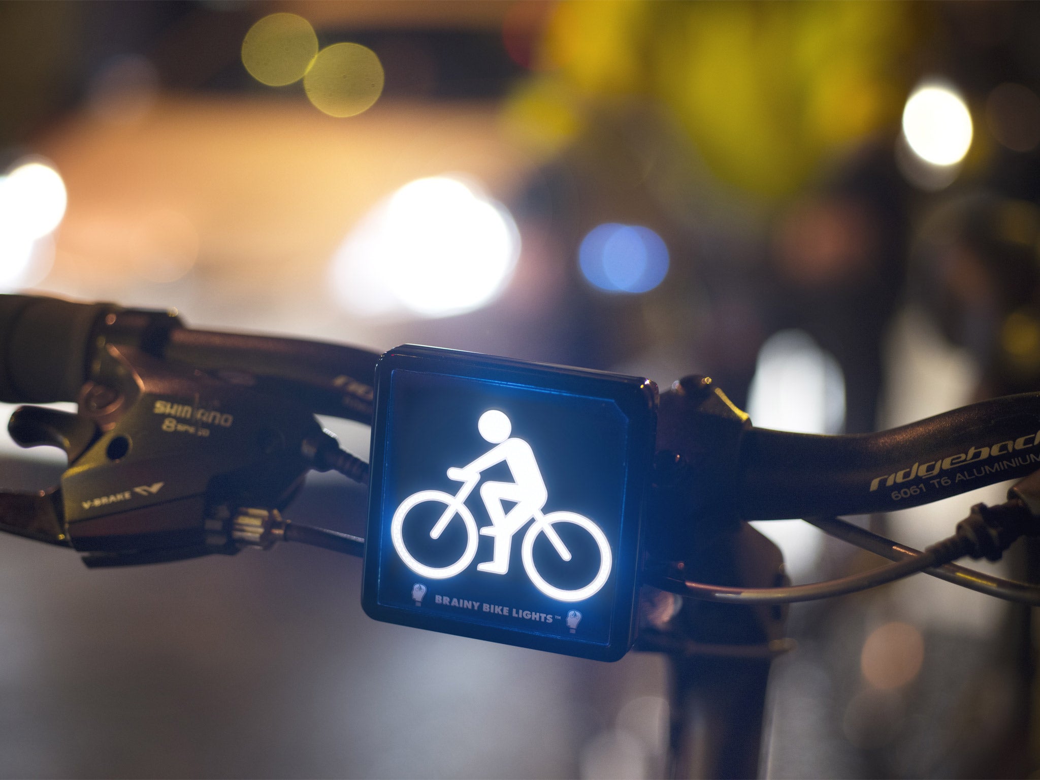 Lightbulb moment: Brainy Bike Lights, developed by Crawford Hollingworth, emit an LED image of a cyclist, enabling motorists to subconsciously register a bike’s presence sooner