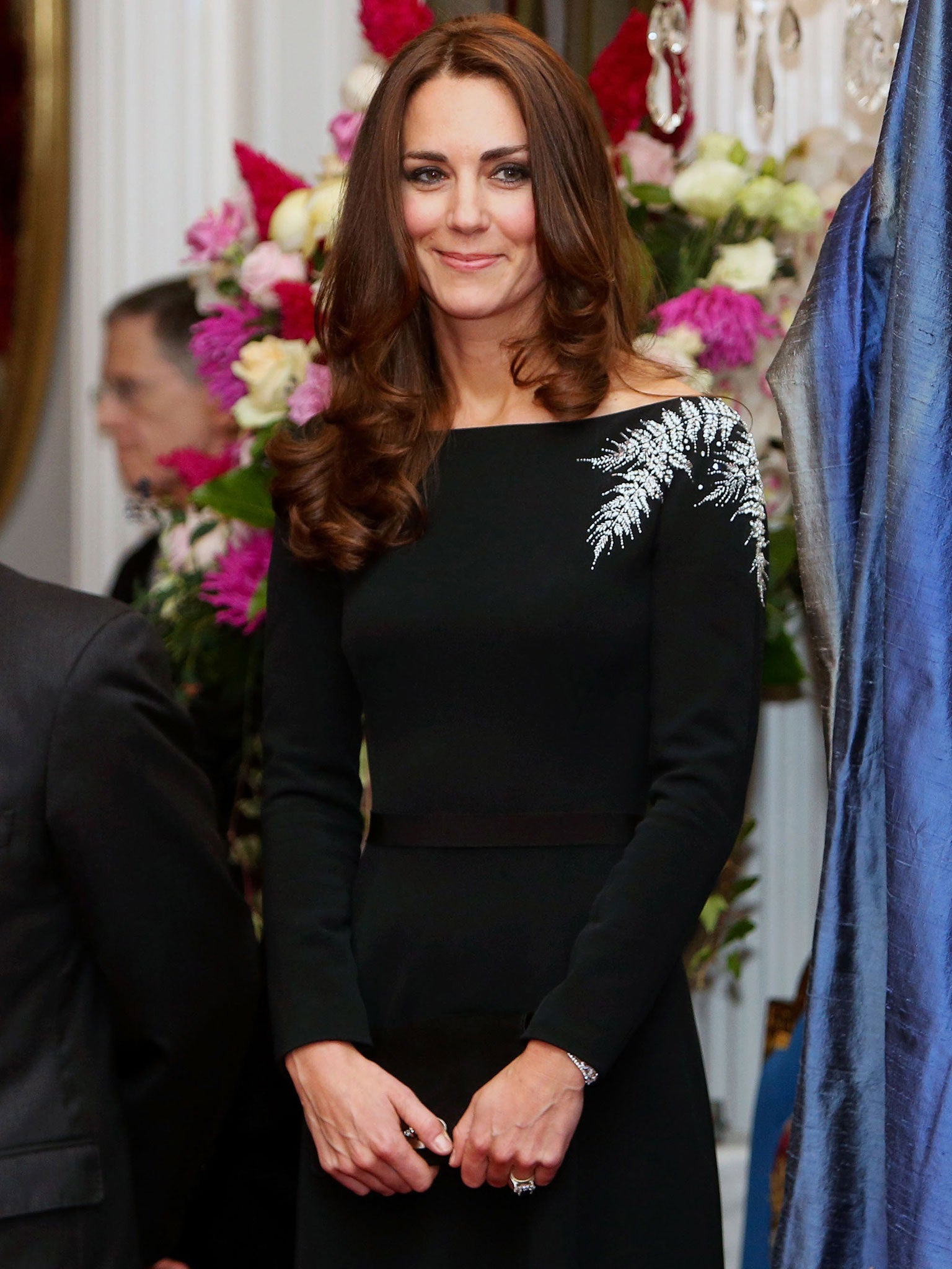 Duchess of Cambridge attends an art unveiling ceremony at a state reception at Government House in Wellington