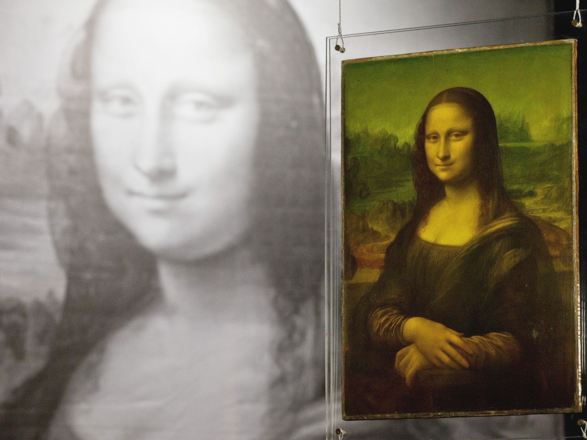 A replica of the painting 'Mona Lisa'