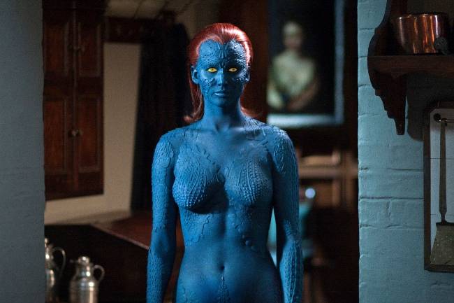 Jennifer Lawrence as shape-shifting mutant Mystique