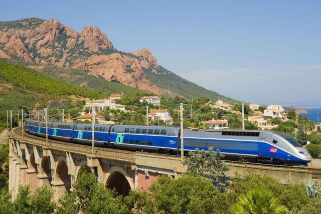 Fast track: a high-speed TGV en route through France