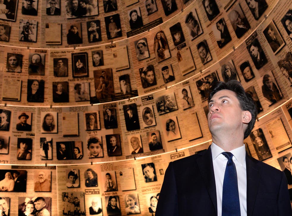 Ed Miliband visits the Hall of Names at Yad Vashem, the Holocaust
memorial in Jerusalem