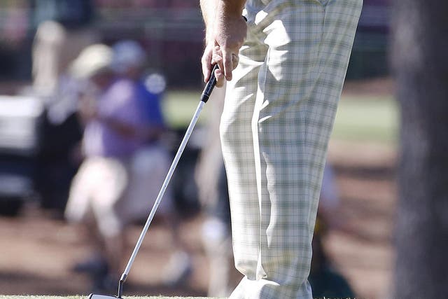 Graeme McDowell is the best putter on the PGA Tour this season
but even he struggled on the fast greens yesterday