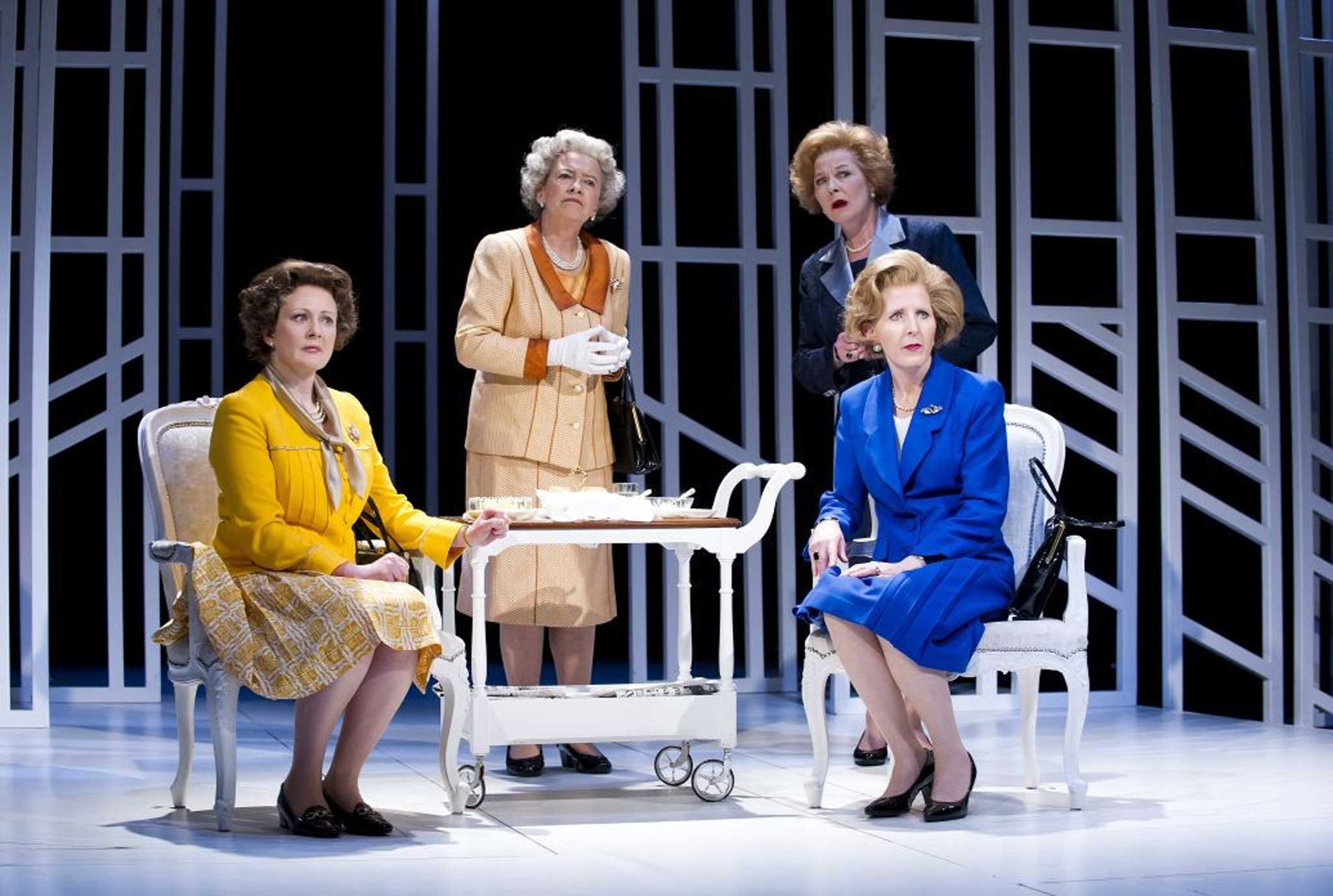 Playful drama: Handbagged takes a mischievous look at the weekly meetings between the Queen and Thatcher