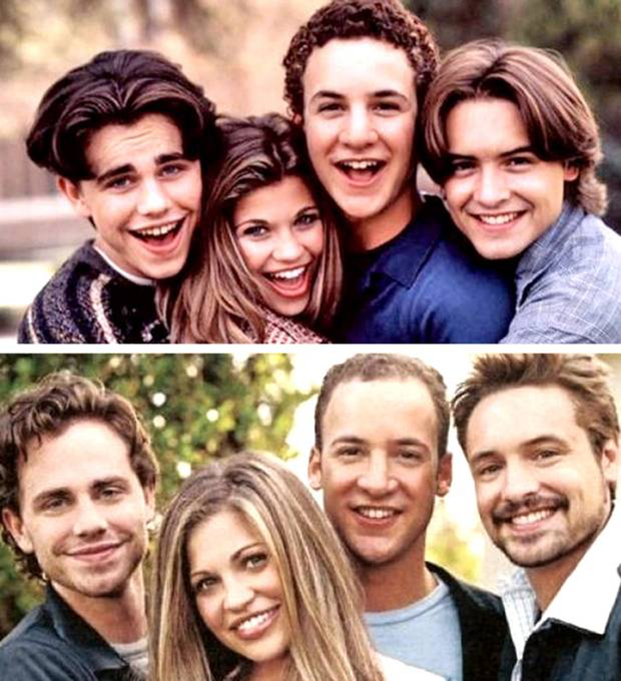 Then and now: (Top) 'Boy Meets World'; (Bottom) 'Girl Meets World'