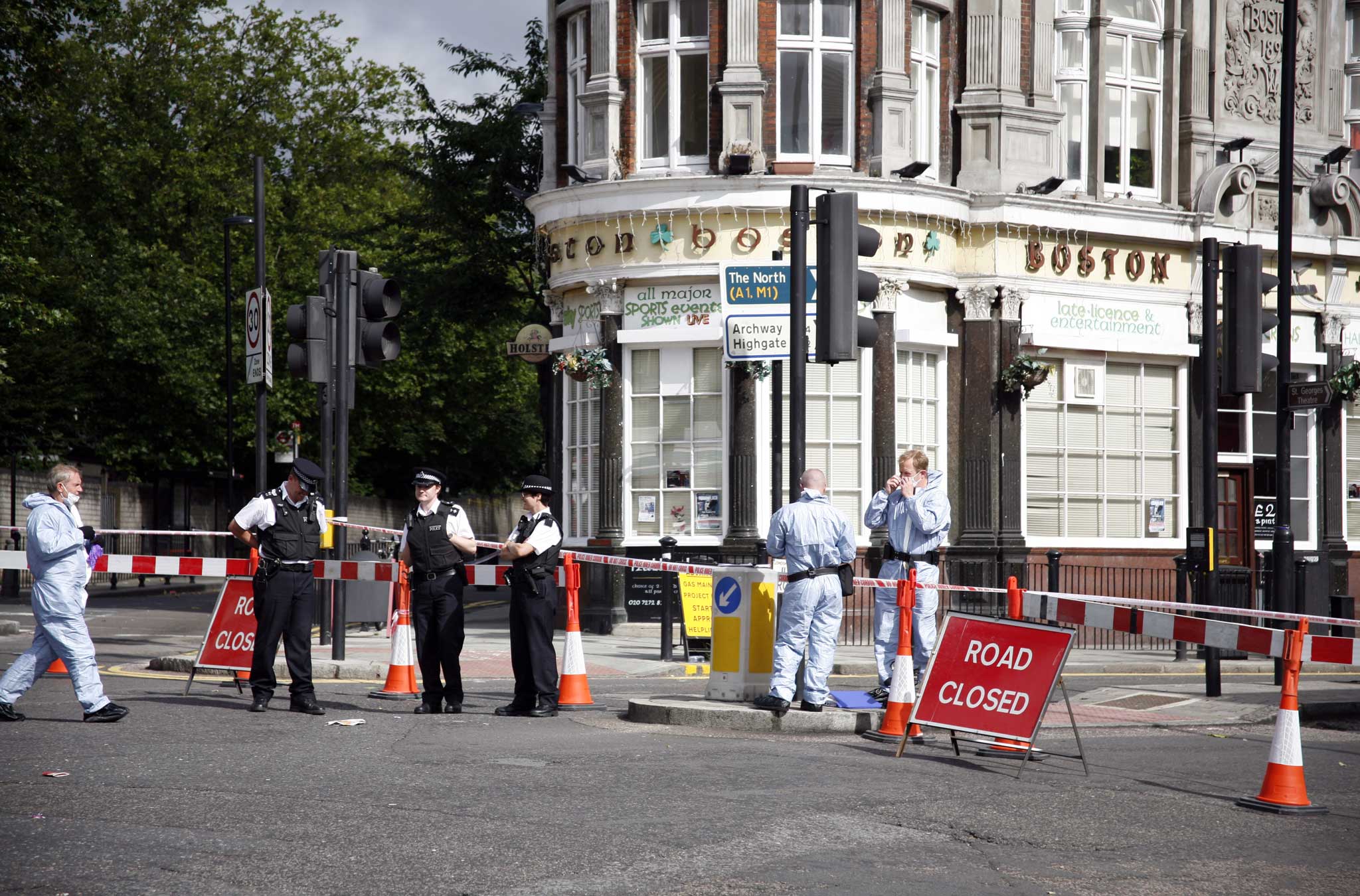 The scene of Elliot Guy's murder in London's Tufnell Park in 2008