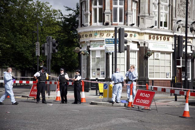 The scene of Elliot Guy's murder in London's Tufnell Park in 2008