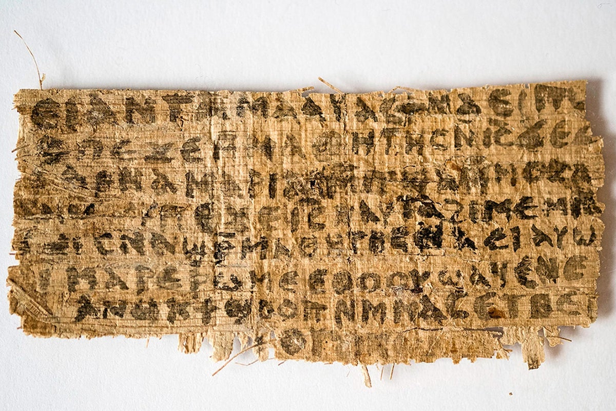 Jesus Had A Wife Say Scientists As Ancient Papyrus Scroll Verified The Independent The Independent