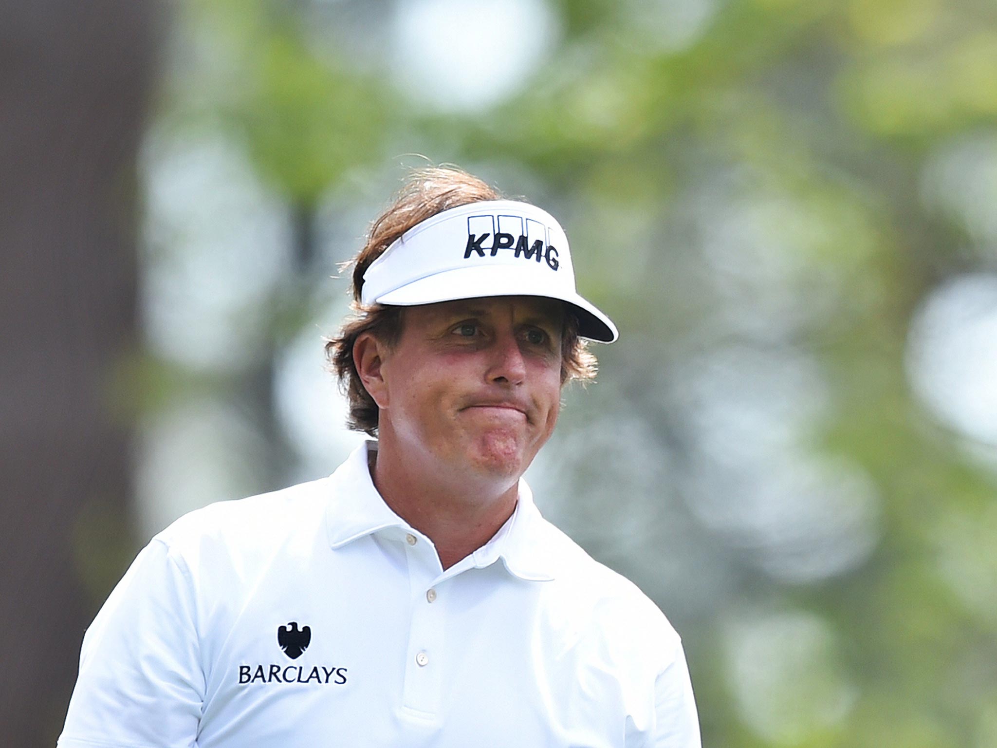 Phil Mickelson is five over after two rounds and his chances of making the cut were slim