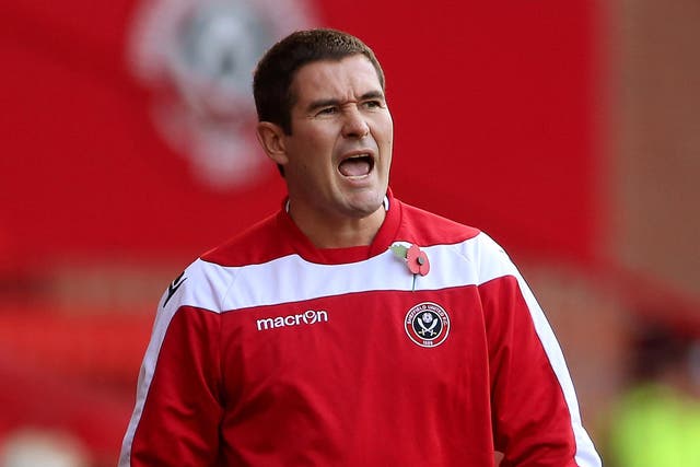 Nigel Clough reacts on the touchline
