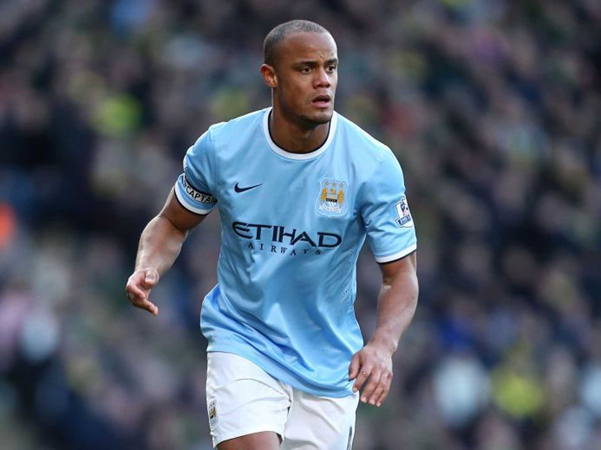 Vincent Kompany injured his leg in a training collision and may not be fit for the match