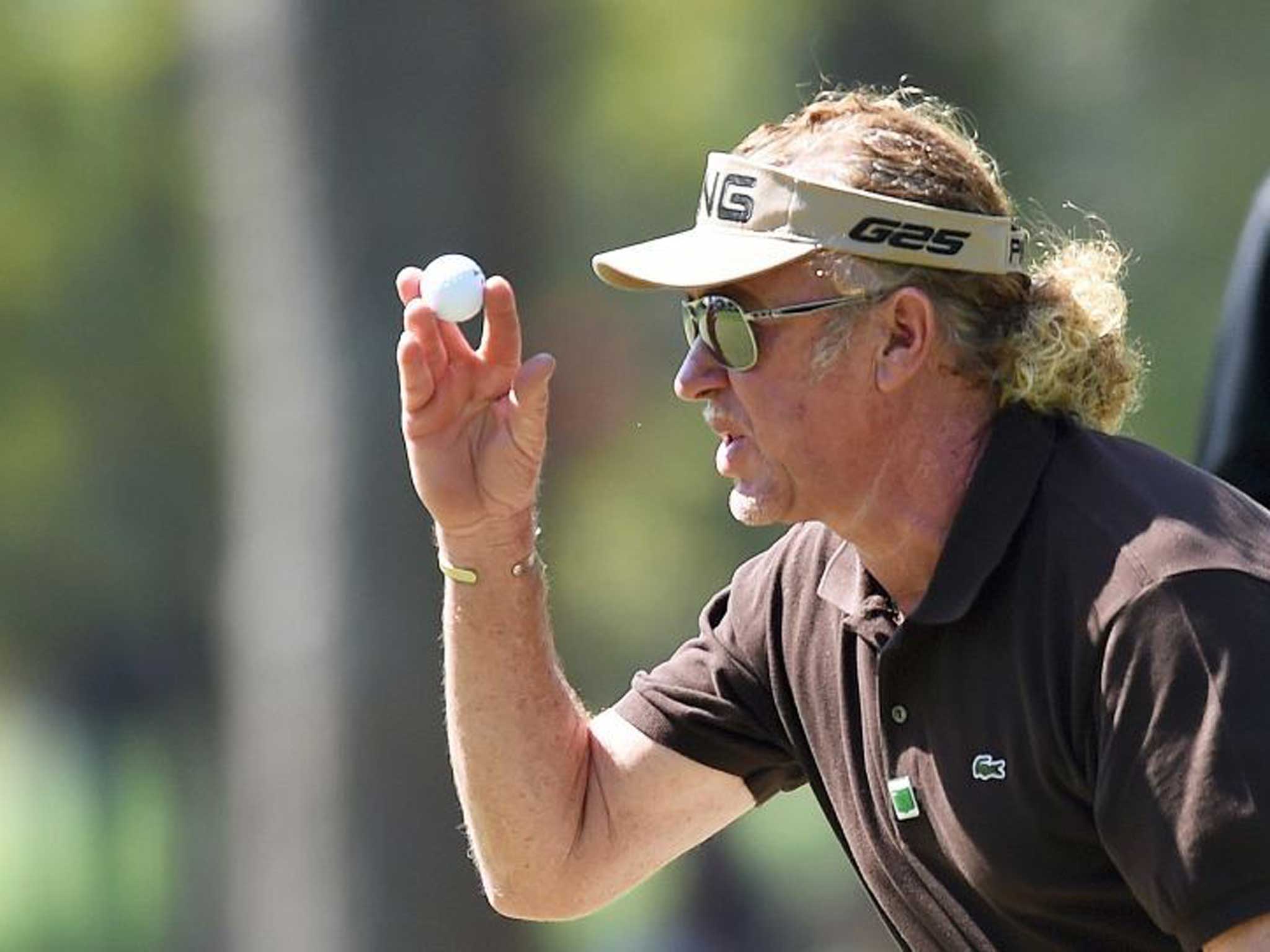 Eye on the ball: Jimenez showed he has lost none of his old cunning