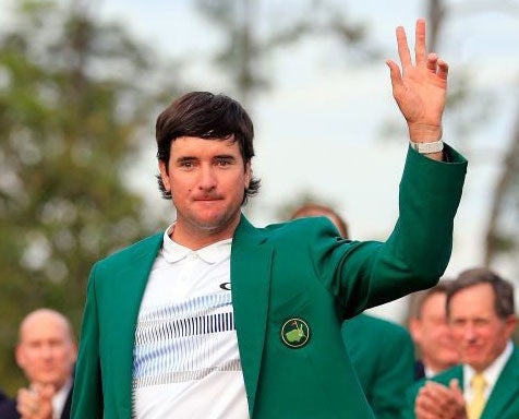 Bubba Watson slipped on the Green Jacket for the second time in three years