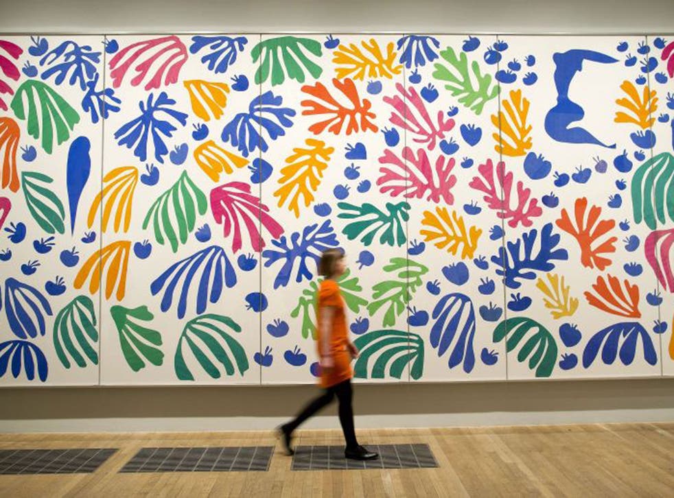 "The Parakeet and the Mermaid 1952" by Henri Matisse at The Cut-Outs exhibition at the Tate Modern
