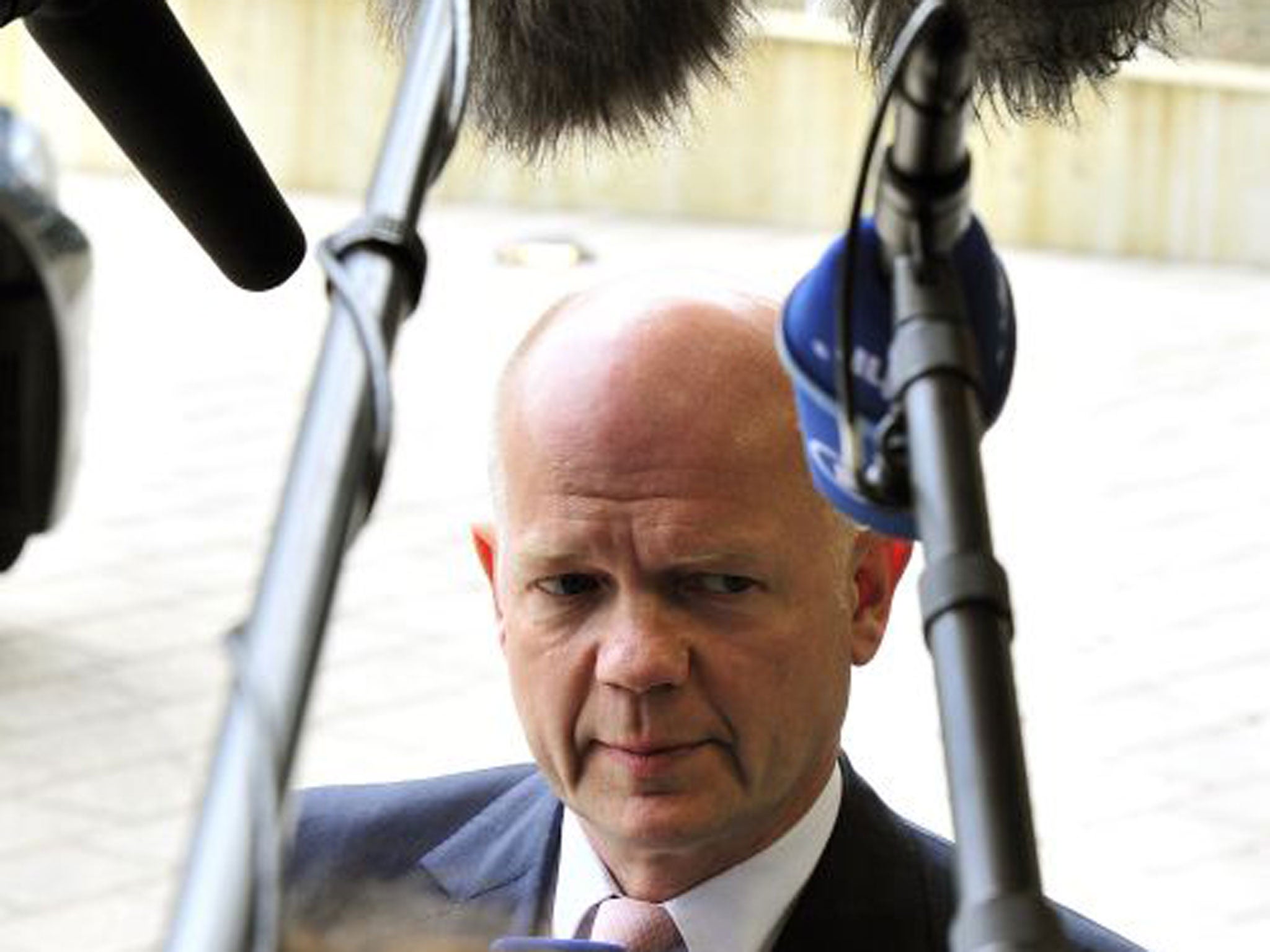 The Foreign Secretary William Hague says Russia is behind the unrest in eastern Ukraine