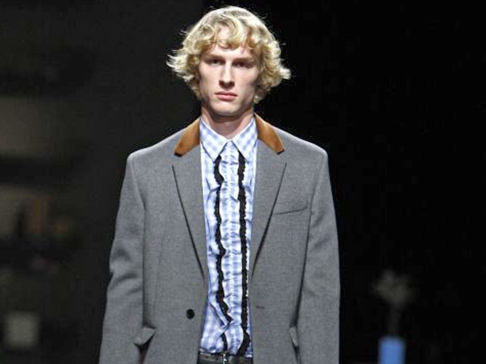 The gingham shirt is Alexander Fury's new obsession. This one is from Prada autumn/winter 2013
