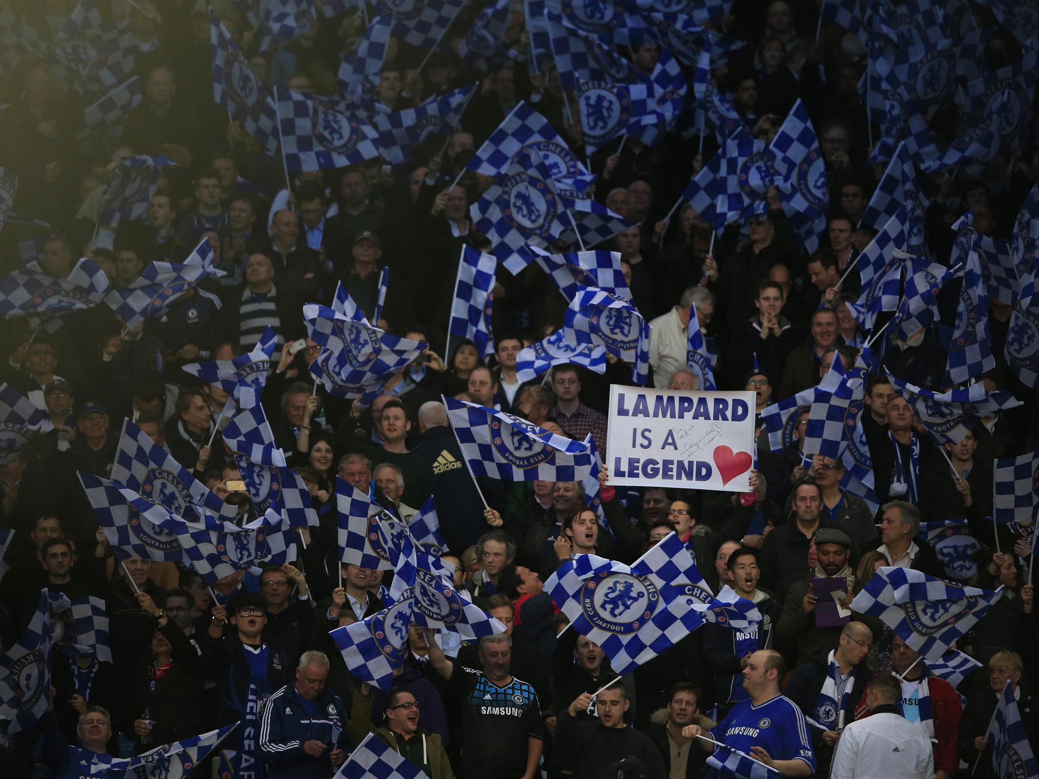 Chelsea fans in Paris for the Champions League quarter-final against PSG