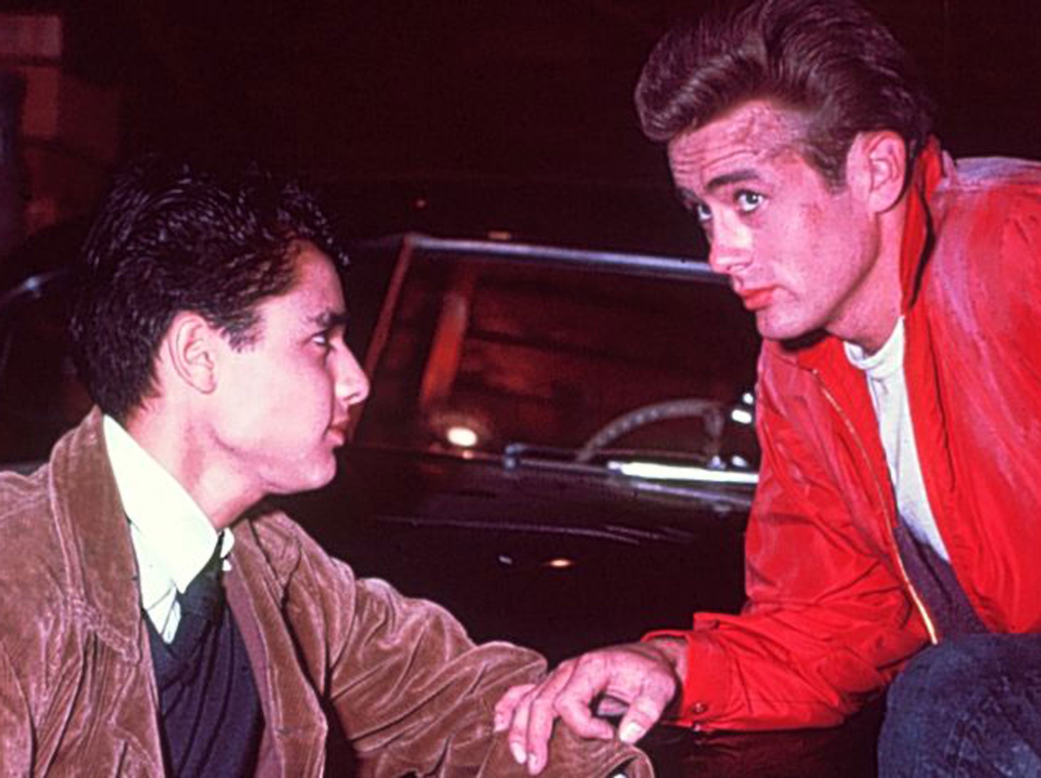 Seeing red: James Dean with Sal Mineo in 'Rebel without a Cause'