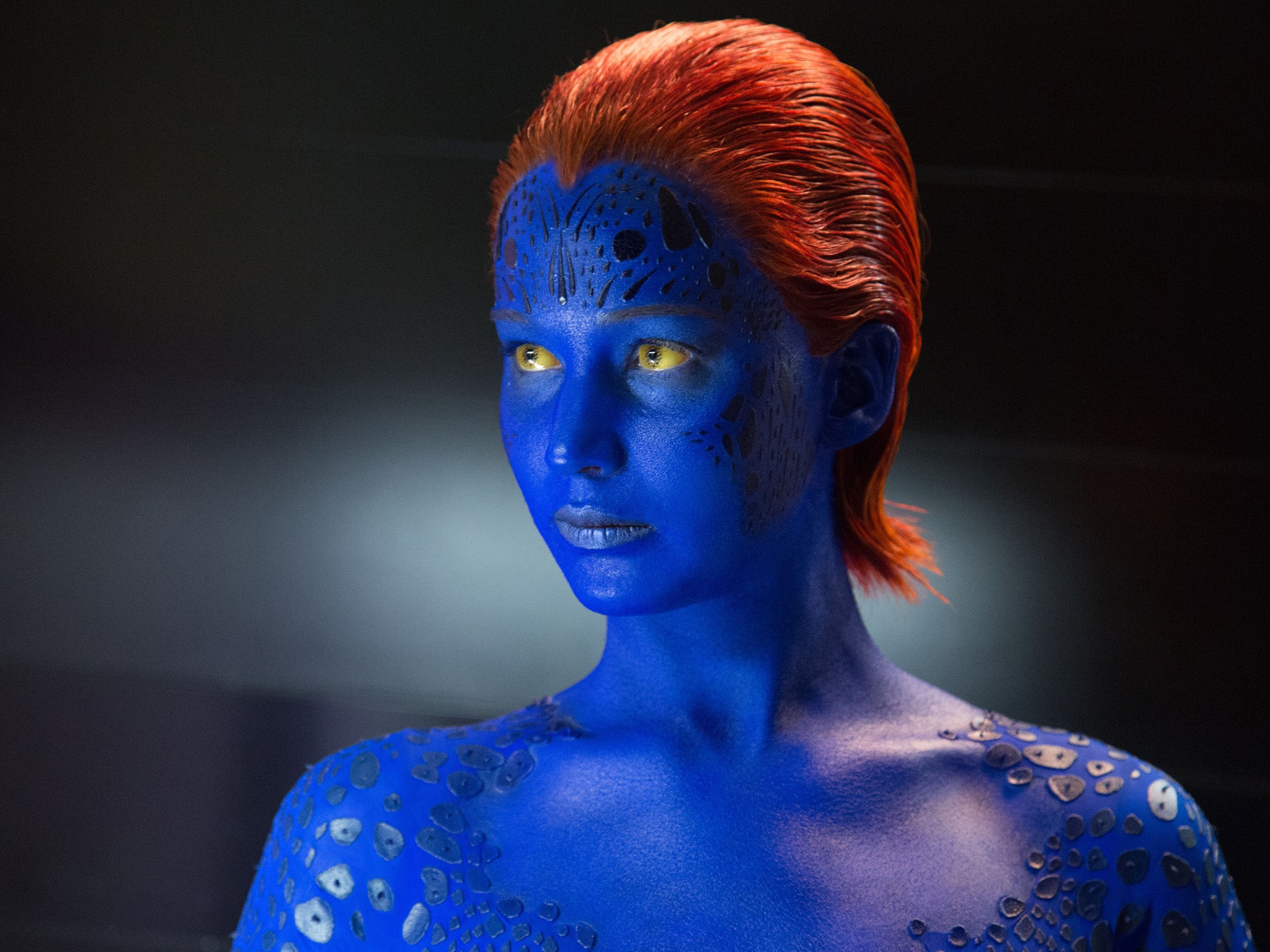 Jennifer Lawrence as shape-shifting mutant Mystique in X-Men