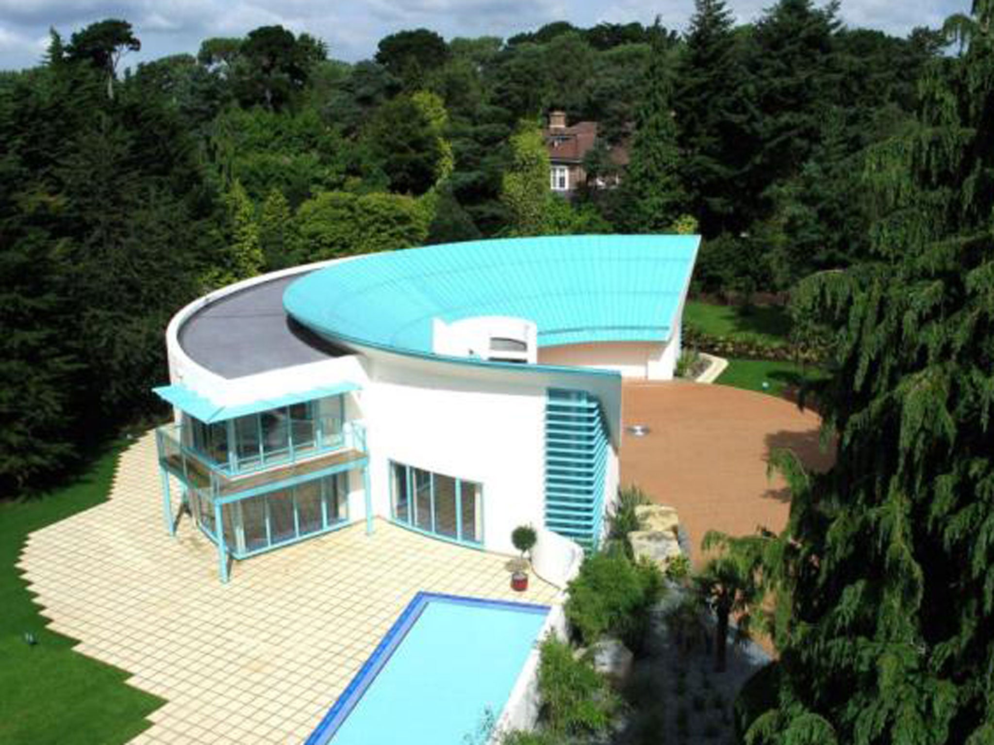 'Thunderbird' house: five bedroom detached house for sale at 
Western Avenue, Branksome Park, Poole, Dorset BH13. On with Sotheby's at a guide price of £2,950,000.