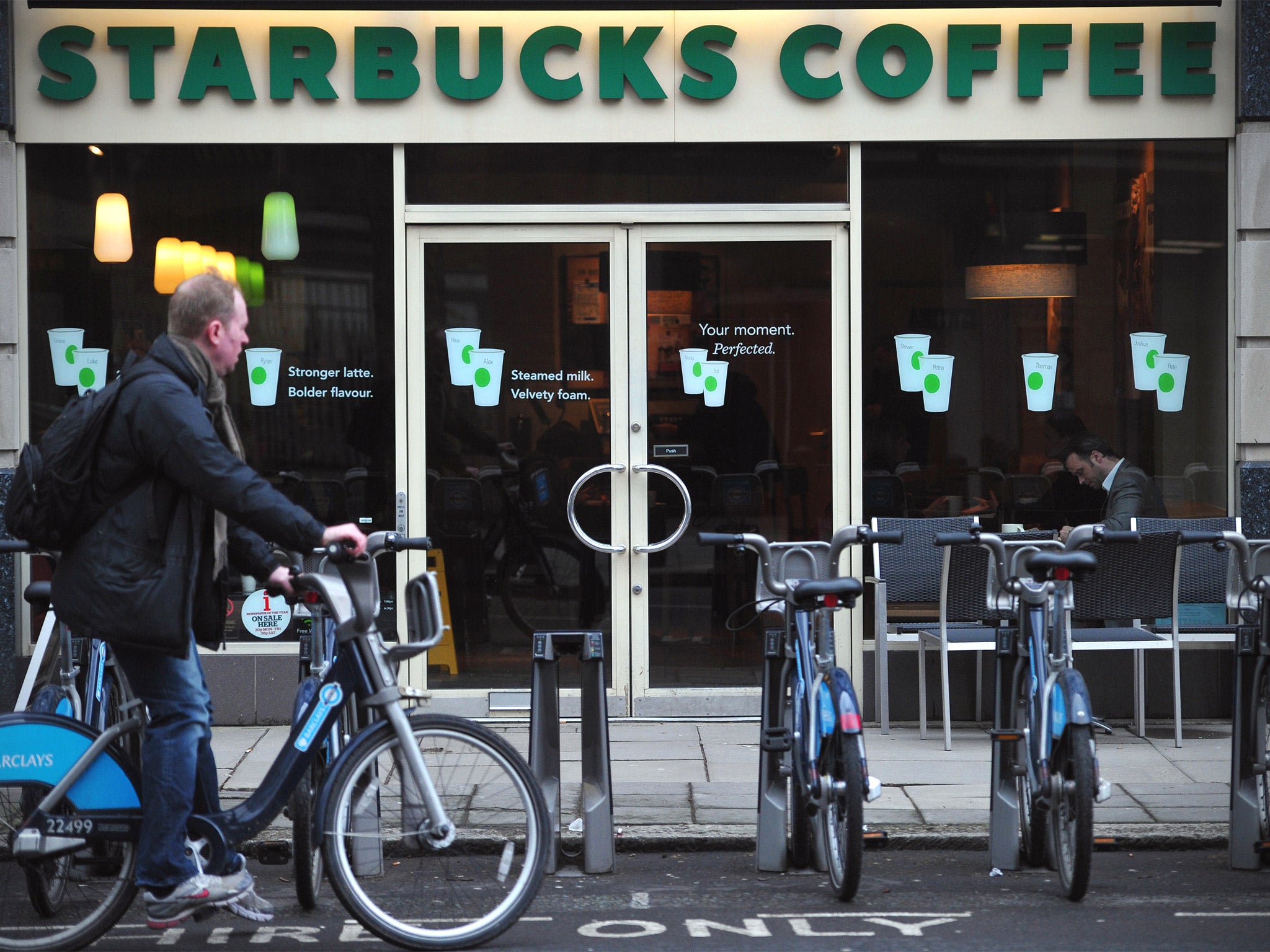 A branch of Starbucks in central London