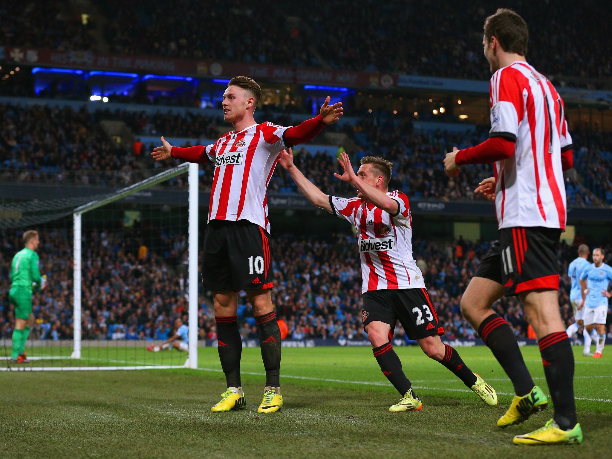 Connor Wickham celebrates scoring for the second time (Getty)