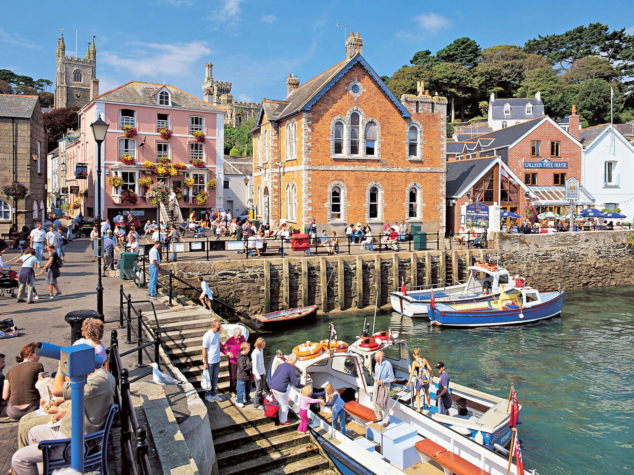 Rum coves: the harbour quay at Fowey