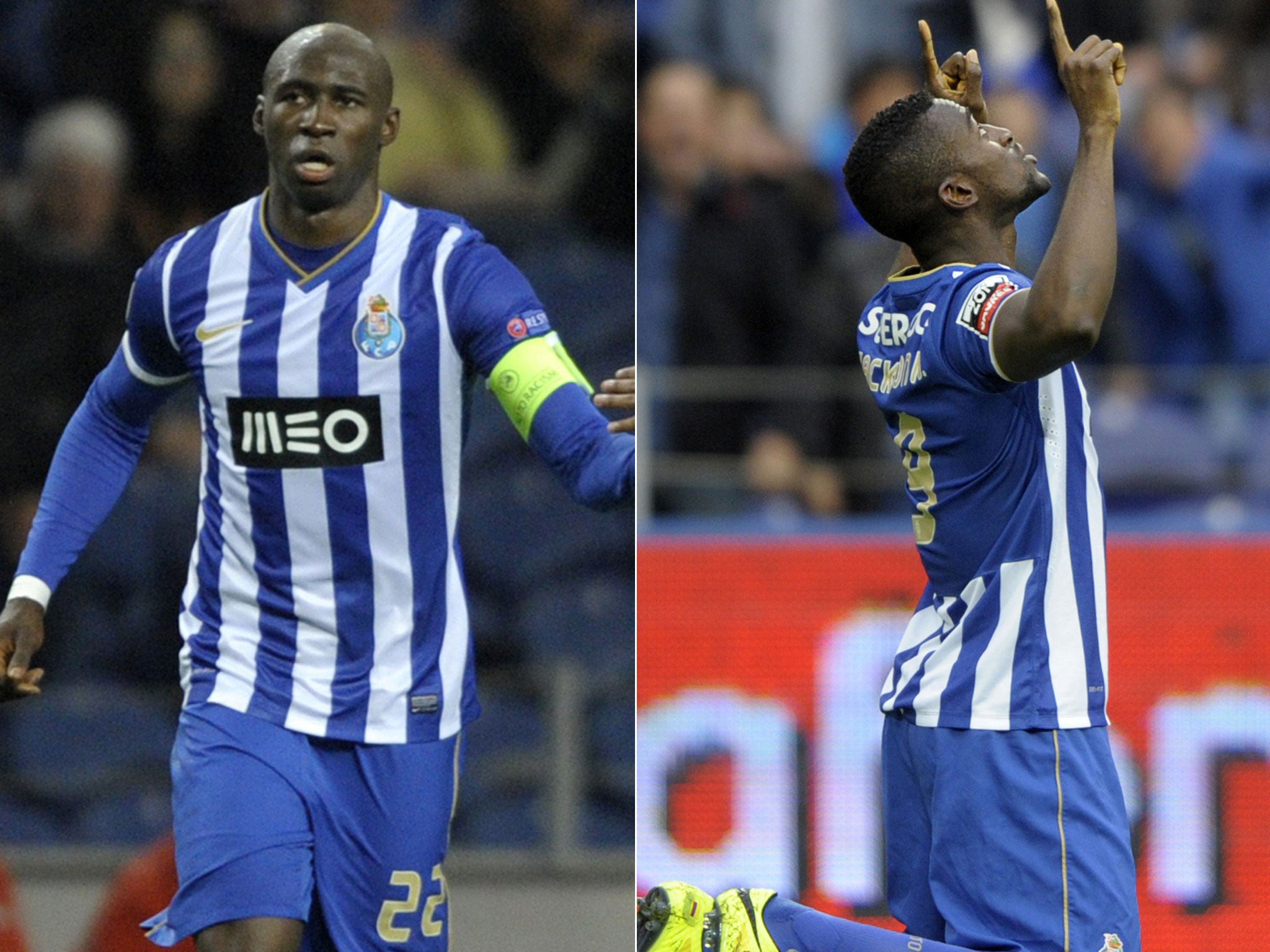 Eliaquim Mangala (left) and Jackson Martinez