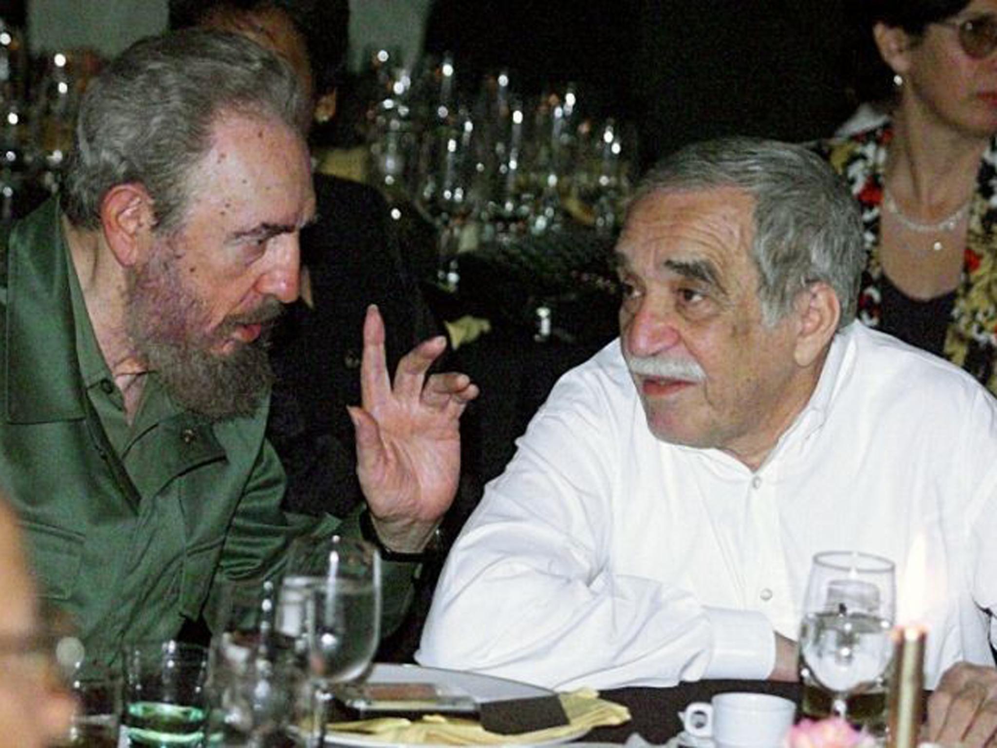 Cuba's President Fidel Castro (left) pictured with Gabriel Garcia Marquez in 2000. The two friends first met in 1959
