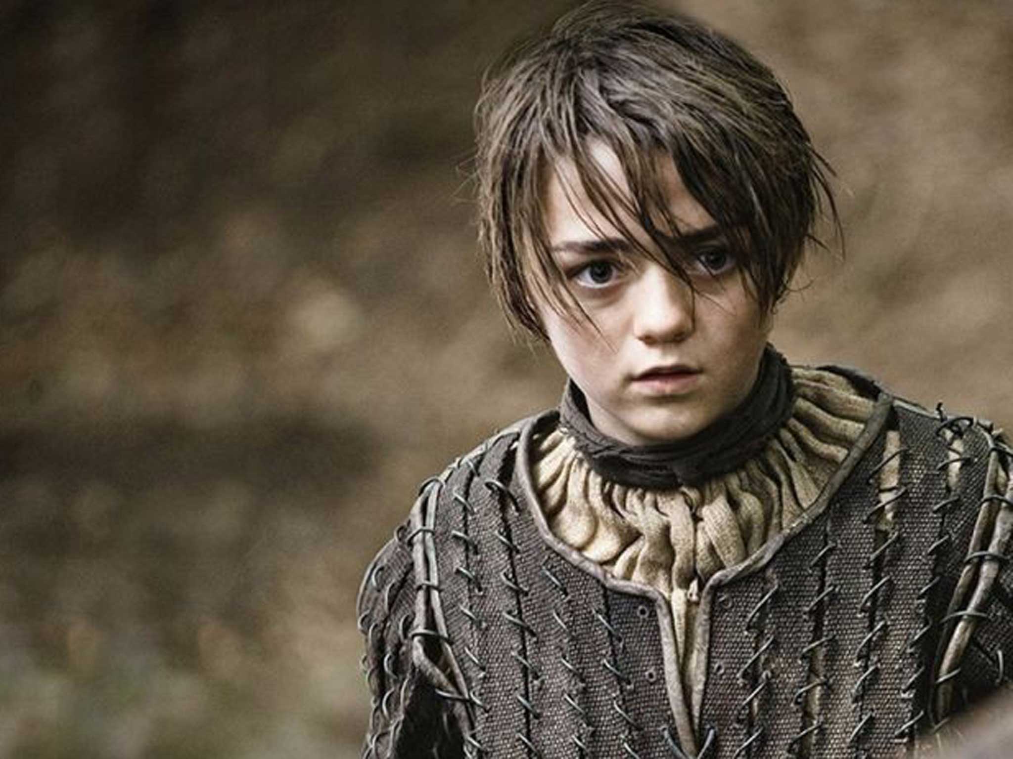 Maisie Williams as Arya in the first season of Game of Thrones
