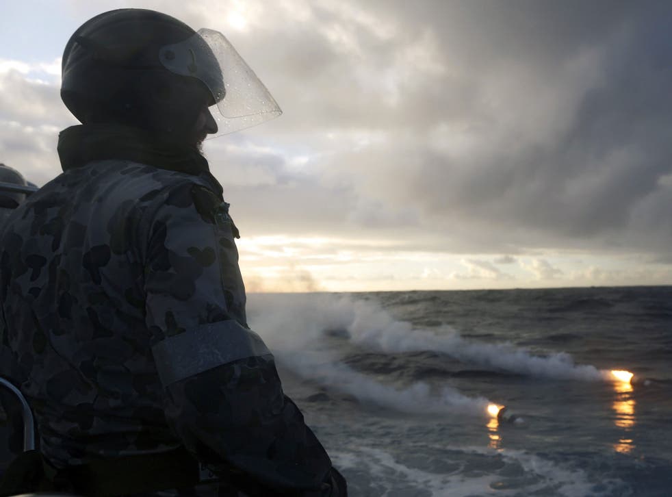 Authorities searching the sea in the southern Indian Ocean for any sign of MH370