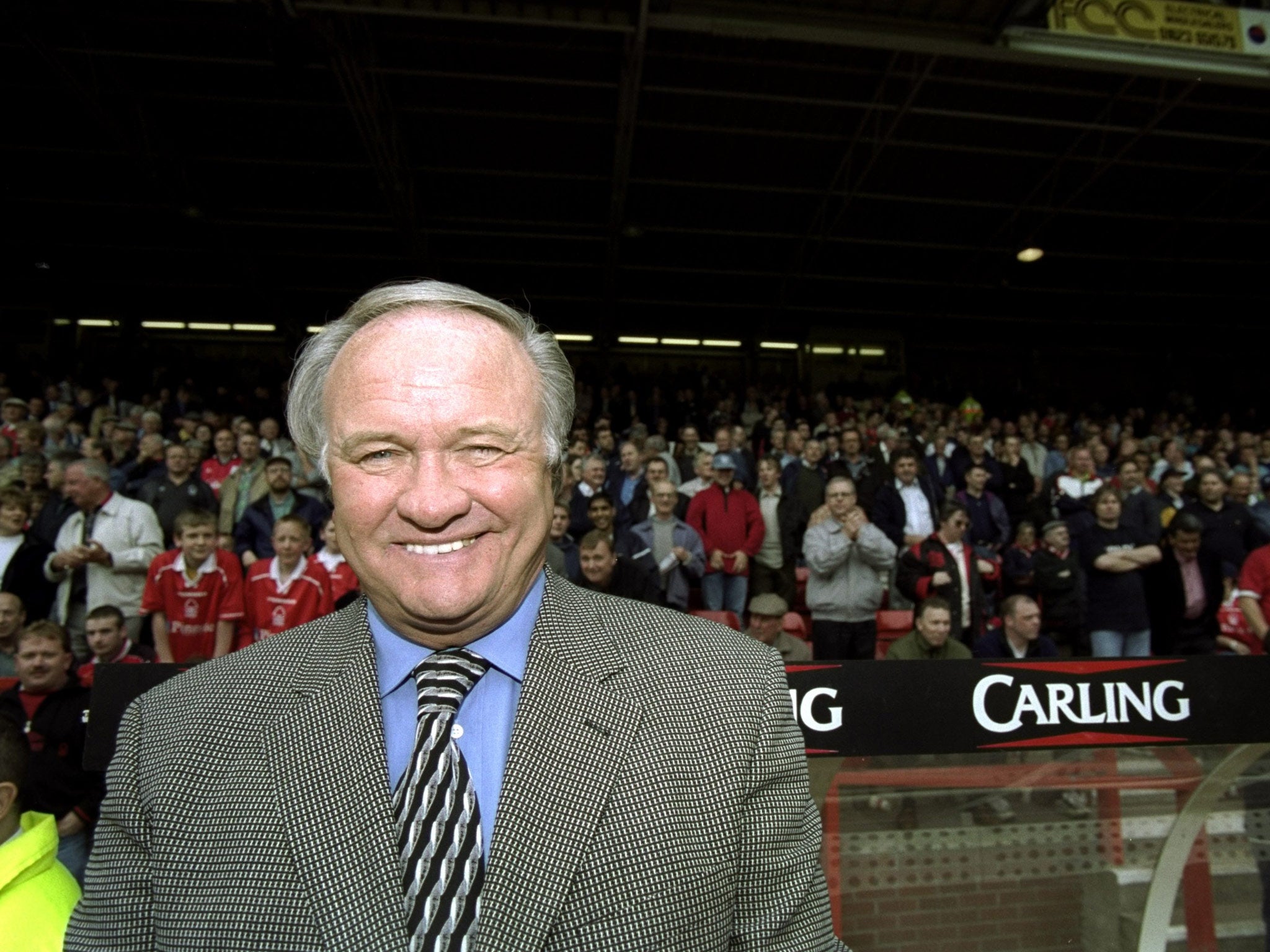 Ron Atkinson pictured in 1999 while manager of Nottingham Forest