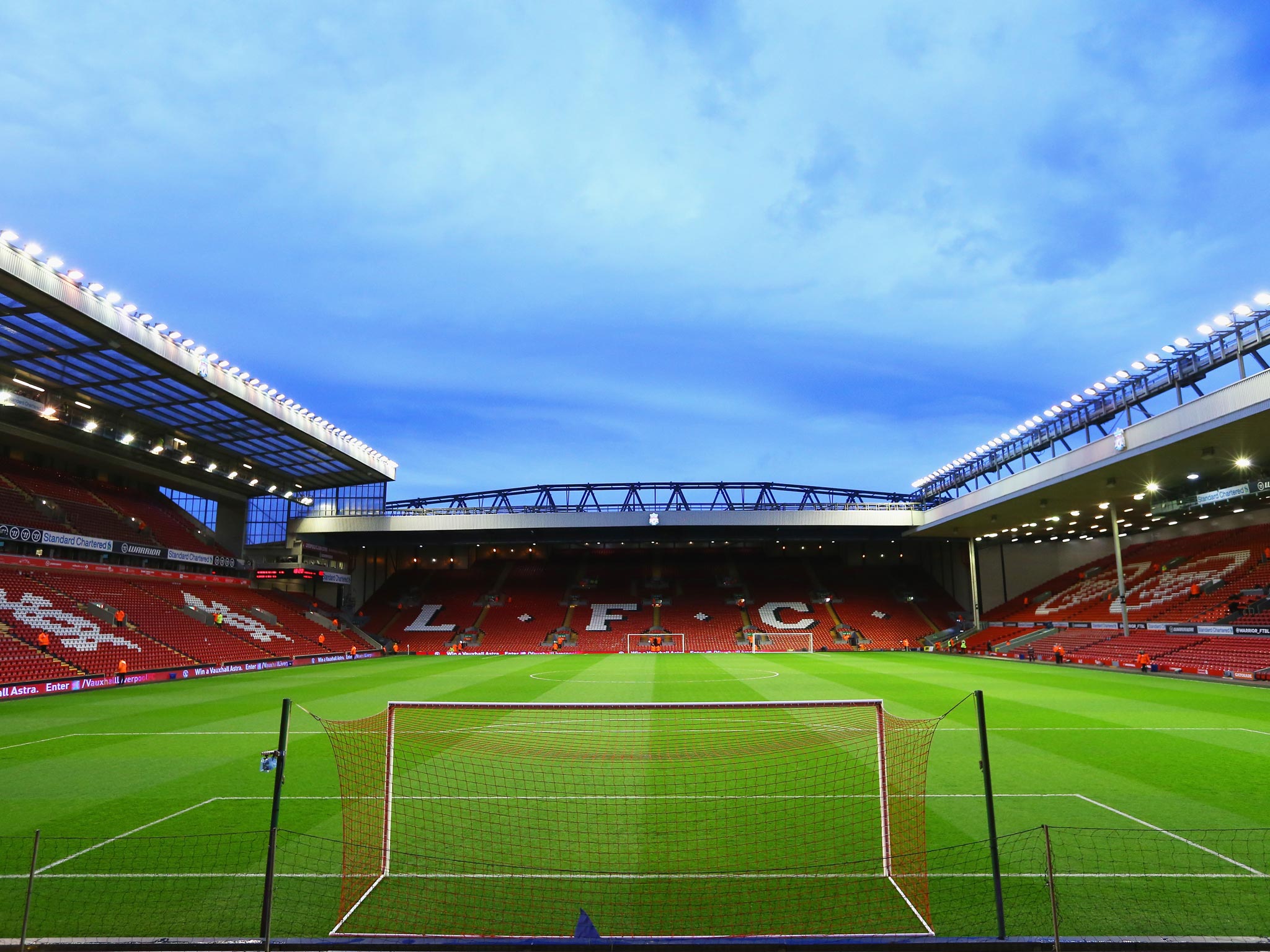 A general view of Liverpool's Anfield stadium as it is today