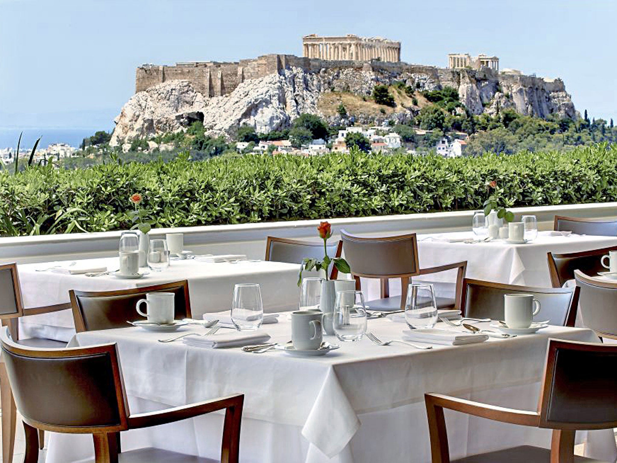 High class: Acropolis view from the Grand Hotel Bretagne