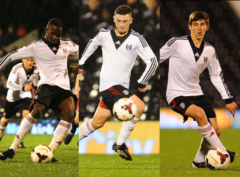 Fulham FA Youth Cup finalists Moussa Dembélé, Patrick Roberts and Emerson Hyndman