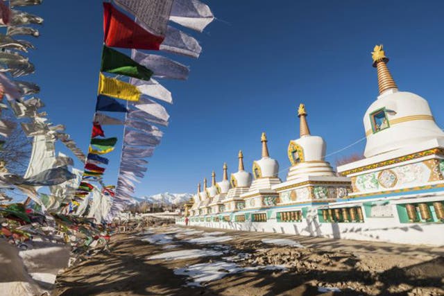 Flag up: Buddhist stupas in Leh