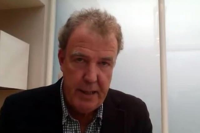 A screengrab from Jeremy Clarkson's video apology