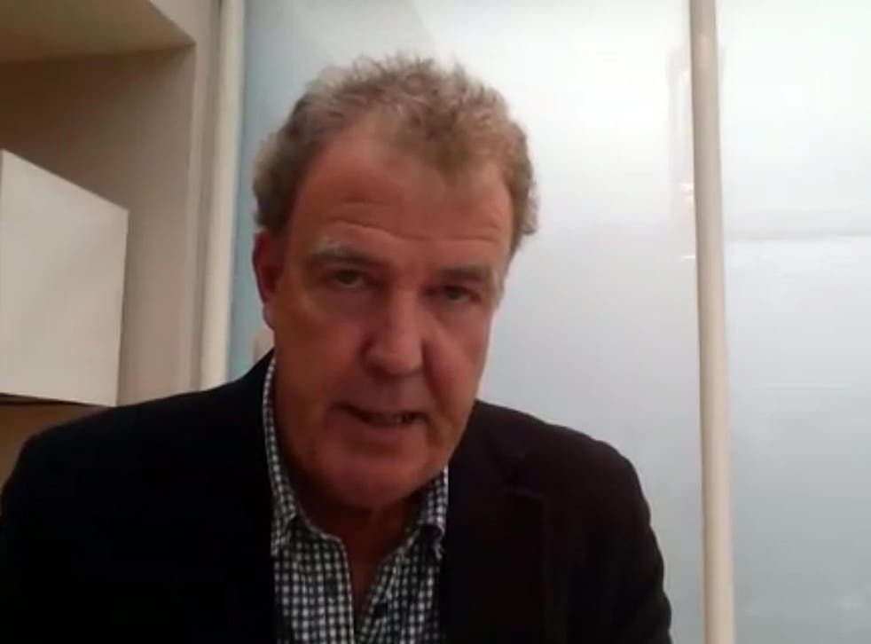 A screengrab from Jeremy Clarkson's video apology