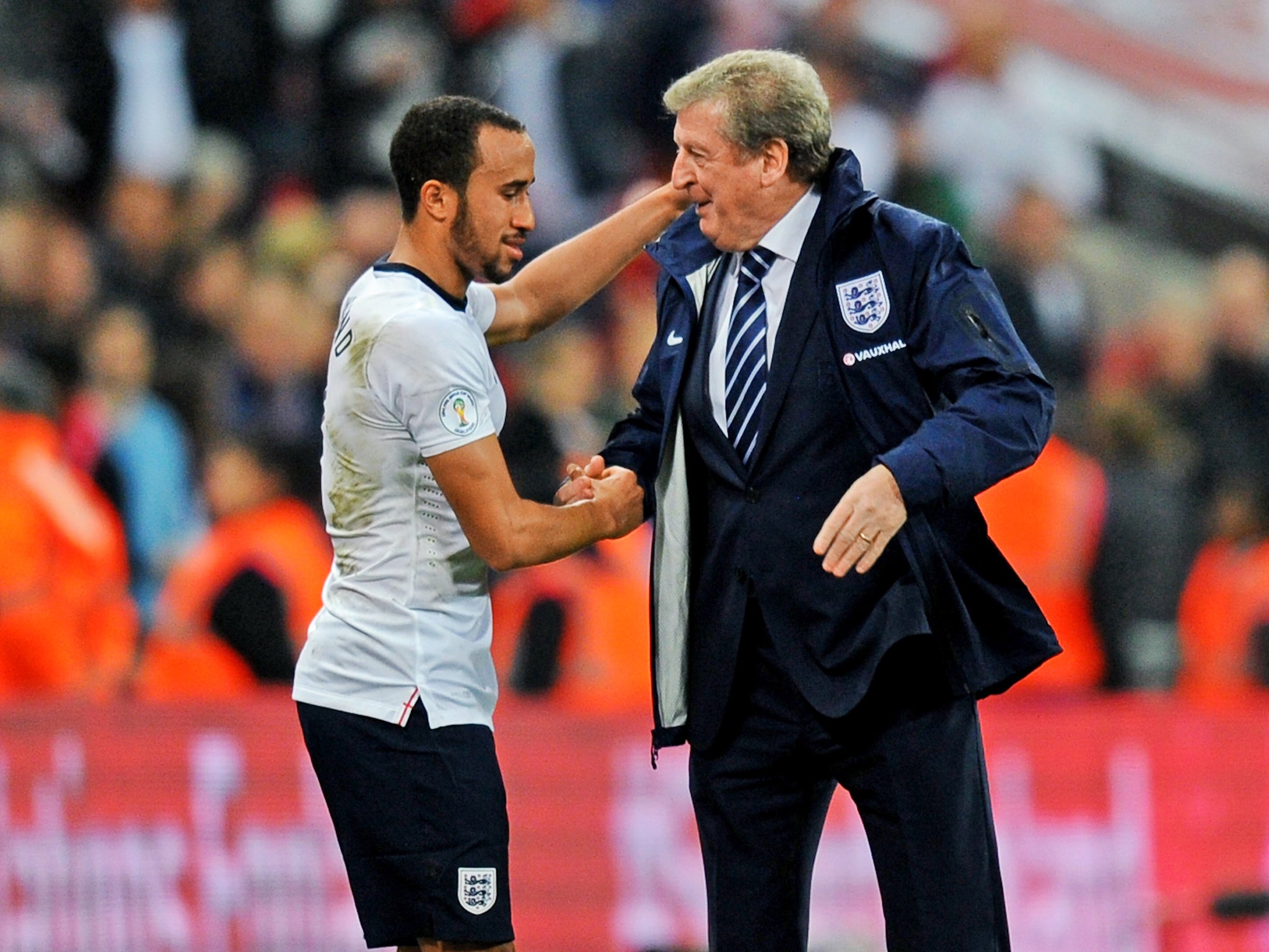 Roy Hodgson (right) will not have his autumn discovery Andros Townsend available in Brazil