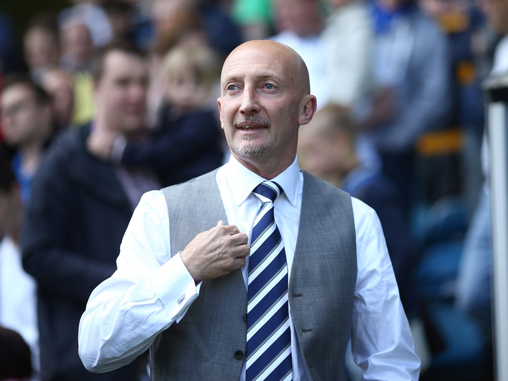 Millwall boss Ian Holloway celebrates after his team's victory