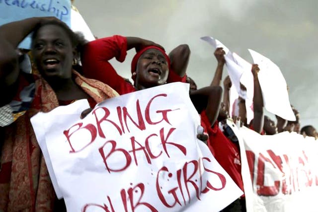 Outcry: Women protest outside Nigeria’s parliament on Wednesday