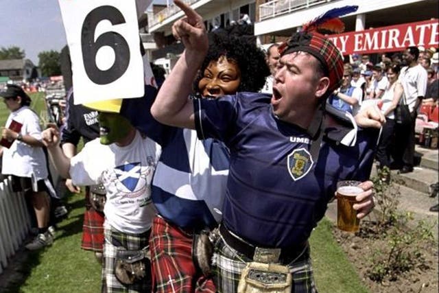 We’re ready: As ever, Scotland’s supporters will be aiming to get one over the English 
