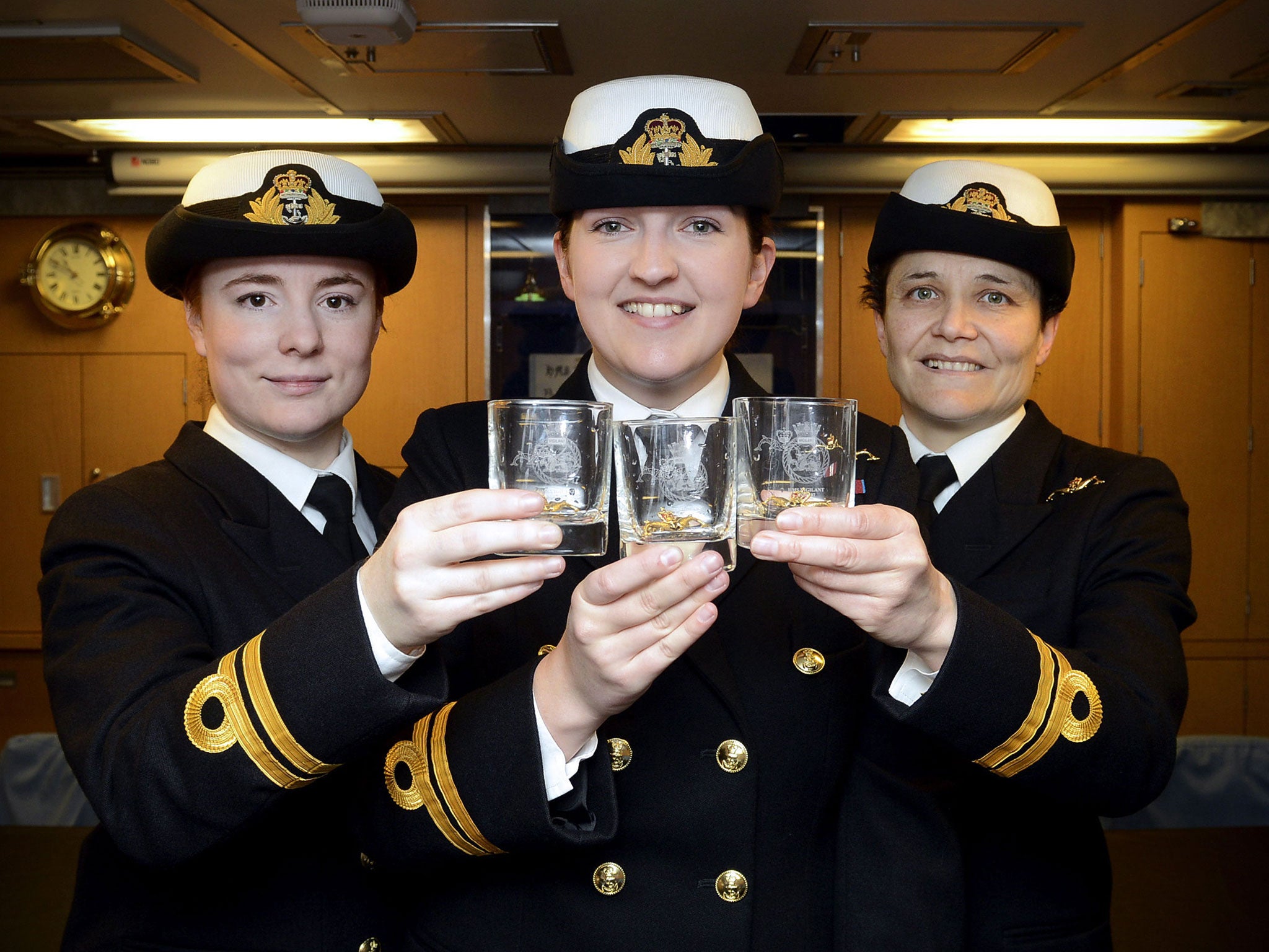 Maxine Stiles, Alexandra Olson and Penny Thackray, Royal Navy Submariners