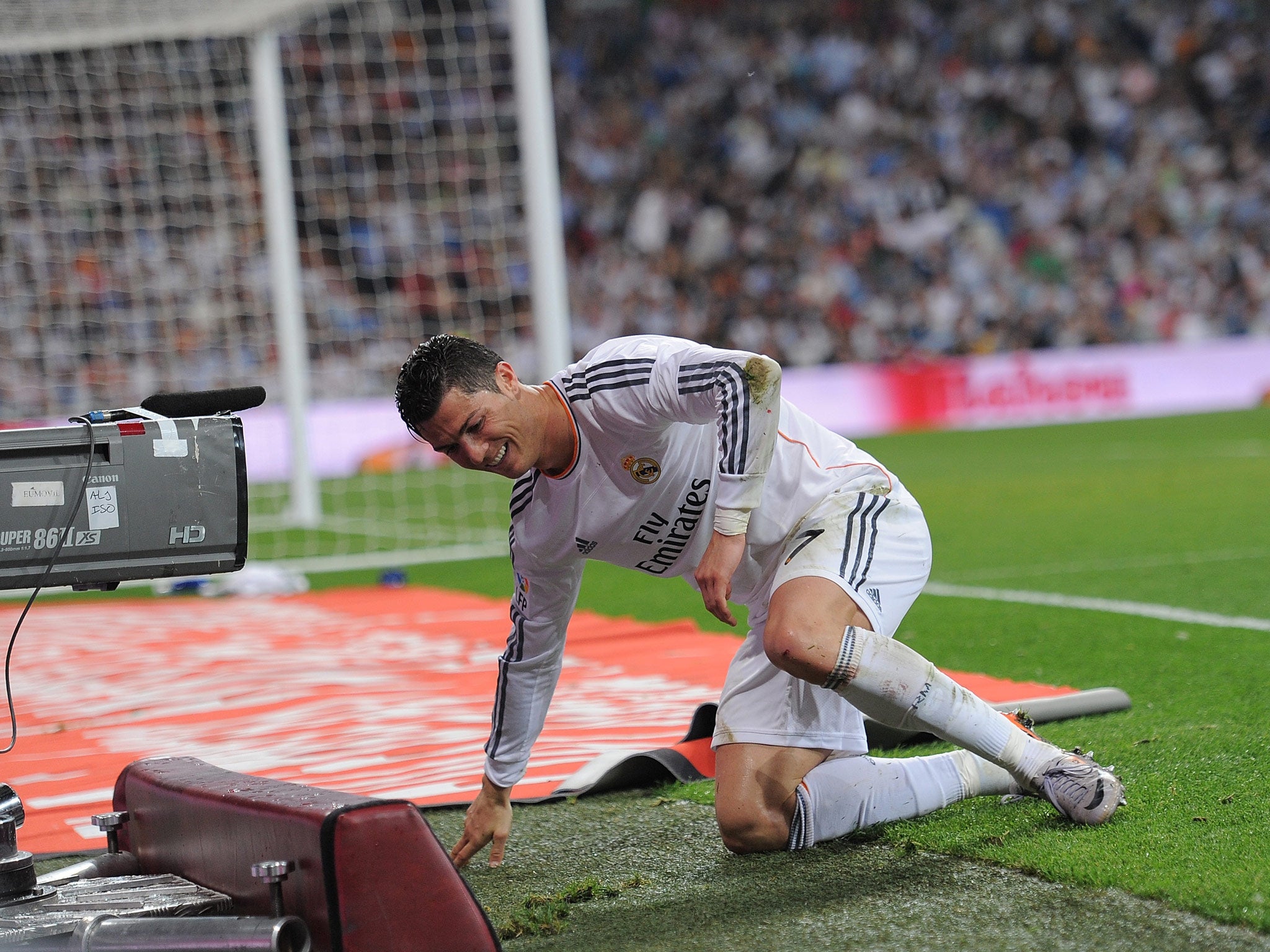 Cristiano Ronaldo in action for Real Madrid against Valencia