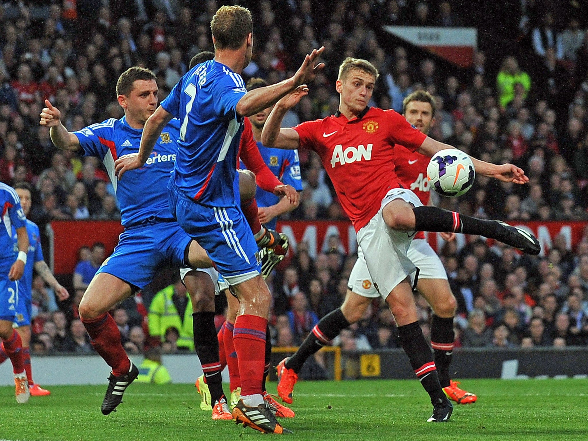 James Wilson scores his first goal of the night against Hull