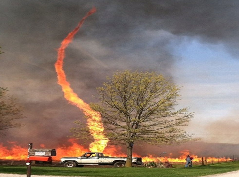 Incredible 'fire tornado' phenomenon snapped by Instagram user | The ...