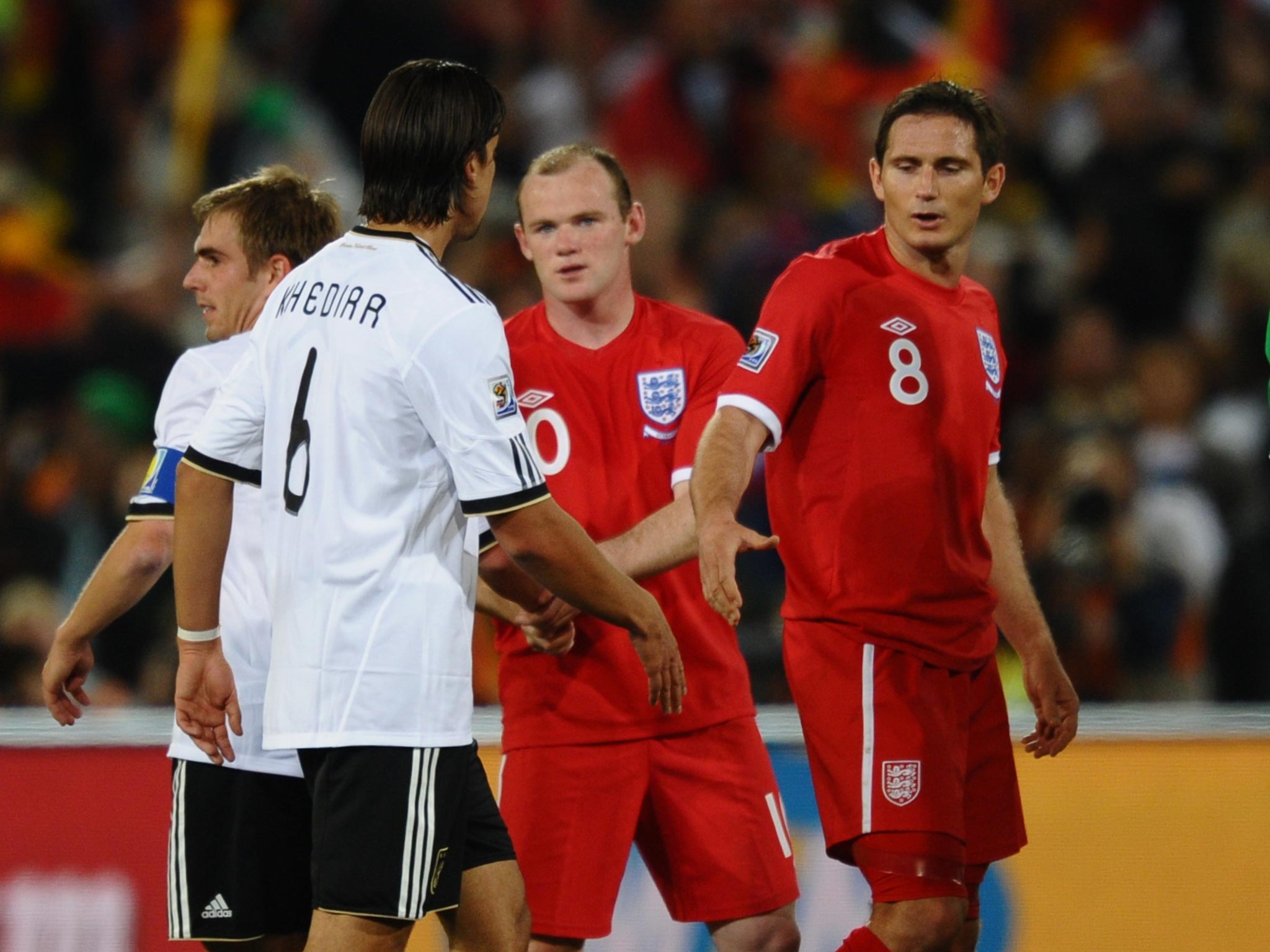 Wayne Rooney and Frank Lampard after England’s 2010 World Cup exit at the hands of Germany. Action is needed if the cycle of international failure is to be broken